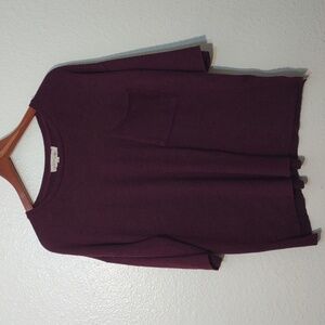 SLIGHTLY USED PHILOSOPHY 3 QUARTER SLEEVE BURGUNDY SIZES